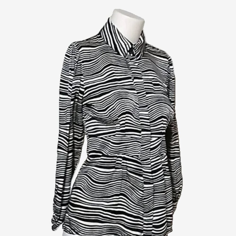 Like New, TATA JOLIE DESIGN, S ZEBRA ANIMAL PRINTED BLOUSE BOTTON DOWN